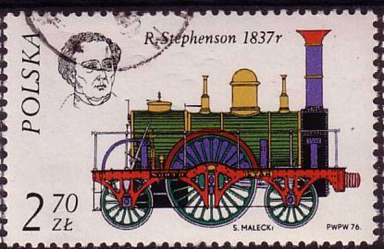 Locomotive de R. Stephenson, 1837 (1976) - YT 2266 °