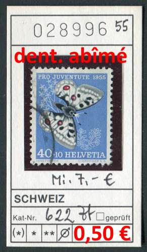 Suisse 1955 - Michel 622 - oo oblit. - 