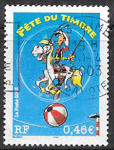 France - YT 3546  obl - Lucky Luke (2003)