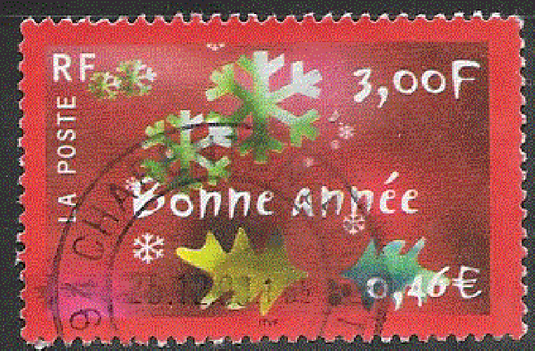 France - YT 3363  obl - Bonne année (2000) 