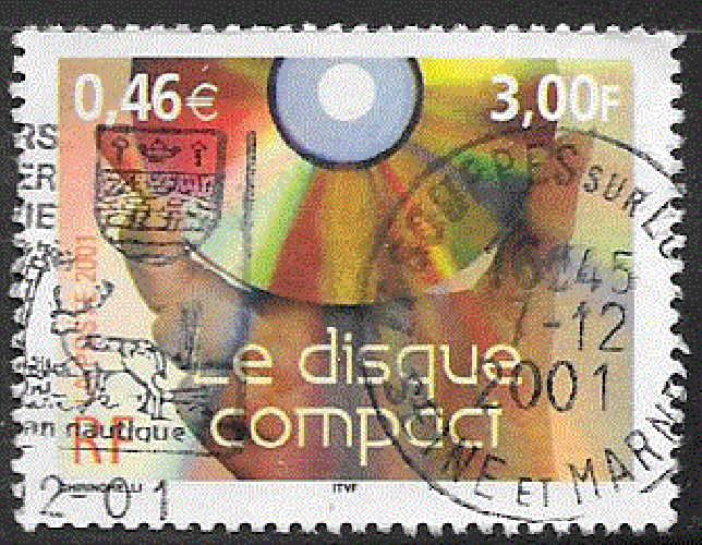 France - YT 3376  obl - Disque compact (2001) 