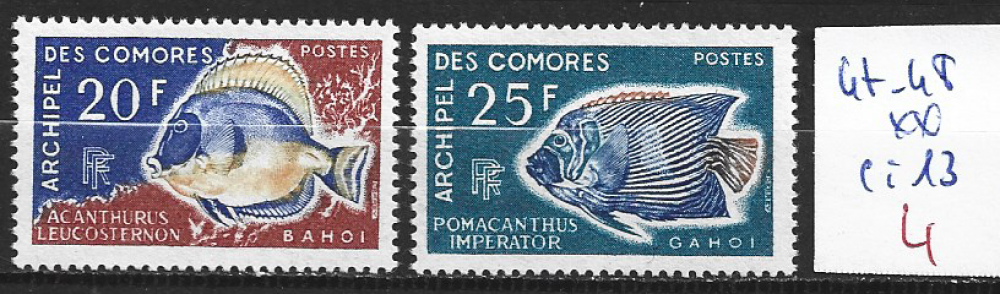 COMORES FRANCAISES 47-48 ** côte 13 € 