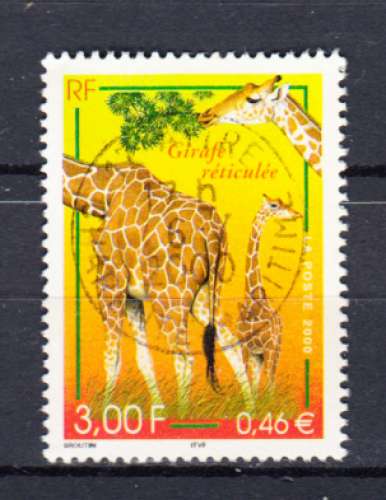 FRANCE - 2000 - O - YT. 3333 - Girafe