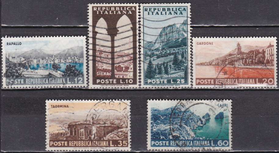 ITALIE N° 664/9 de 1953 oblitérés en série complète 