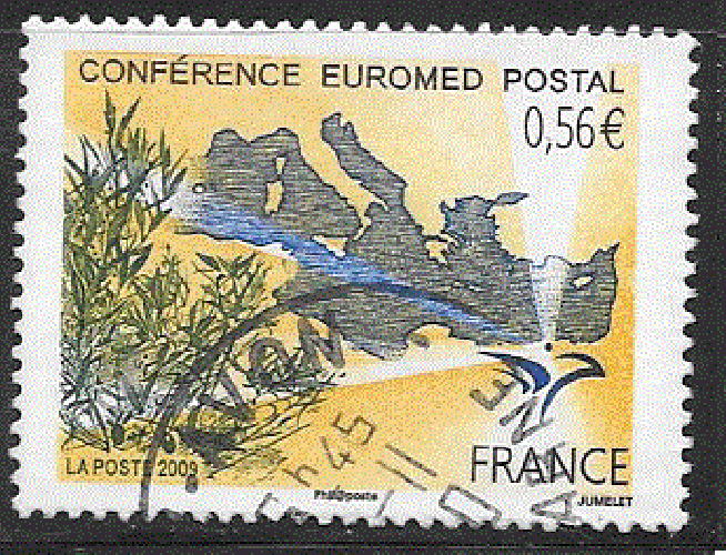 France - YT 4422  obl   - Conférence Euromed postal (2009) 