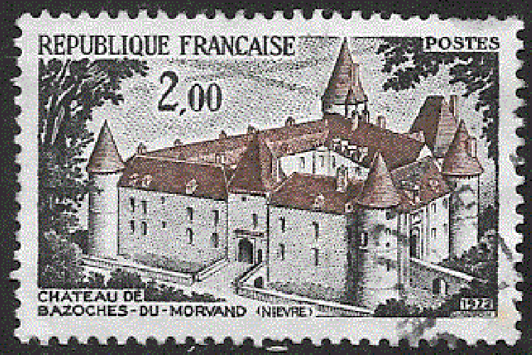 France - YT 1726  obl   - Château de Bazoches (1972)