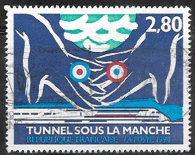 France - YT 2881  obl    - Tunnel sous la Manche (1994) 