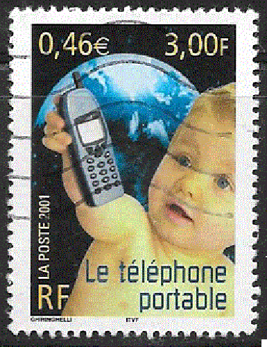 France - YT 3374  obl    - Téléphone portable  (2001) 