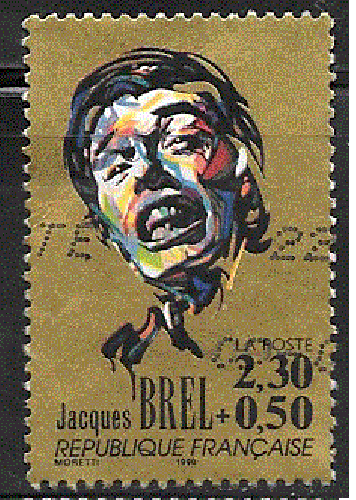 France - YT 2653  obl    - Jacques Brel  (1990) 