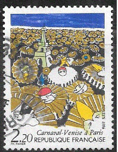 France - YT 2395  obl  - Carnaval de Venise à Paris  (1986)