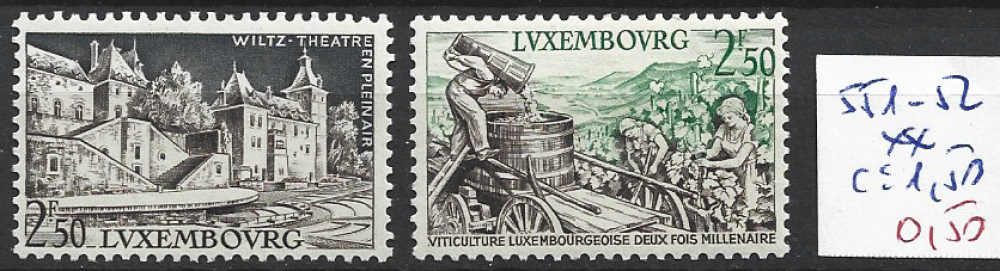 LUXEMBOURG 551-552 ** côte 1.50 €