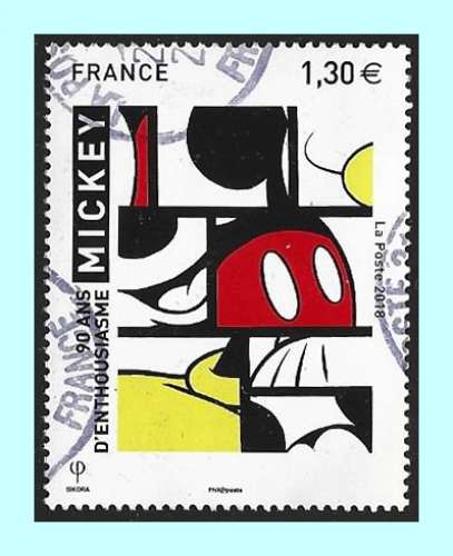 France N° 5259 Obl. Cad Mickey 2018 BD Bande Dessinée