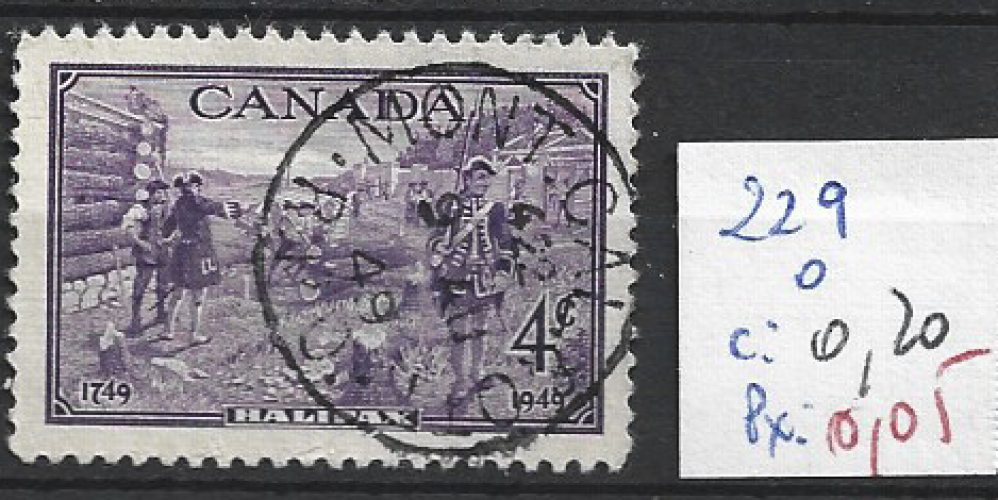 CANADA 229 oblitéré côte 0.20 €