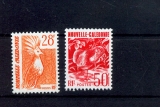 miniature Nouvelle Calédonie 587 588 1990 cagou neuf **TB MNH sin charnela faciale 0.72