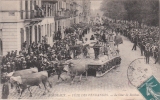 CPA BORDEAUX (33) FÊTE DES VENDANGES - LE CHAR DE BACCHUS - ATTELAGES DE BOEUFS