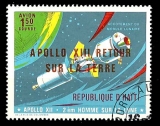 miniature Haïti - Poste Aérienne (obl) -  Apollo XIII retour sur la terre - année 1971