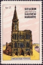 miniature Allemagne Vignette publicitaire Margarine Sahnen : cathédrale de Strasbourg