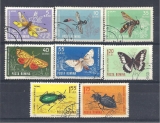 miniature Roumanie  Y & T 1968/75  Insectes divers