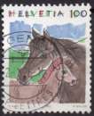 miniature 9785N - Y&T n° 1419 - oblitéré - Chevaux - 1993 - Suisse