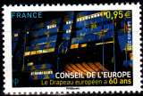 miniature France Timbre de Service du Conseil de l'Europe / 60 ans du drapeau Européen