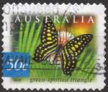 miniature 9894 - Y&T n° 2132 - adhésif oblitéré - Papillon - Graphium agamemnon ligatum - 2003 - Australie