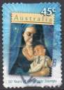 miniature 9906 - Y&T n° 2787 - adhésif oblitéré - Noël - Vierge et l'Enfant - 2007 - Australie