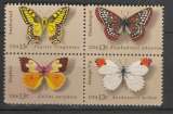 miniature  USA papillons  YT 1160** , 1161** , 1162 **, 1163** se tenant 