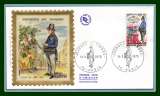 miniature FDC soie Journée du Timbre 1970 N° 1632 facteur 1830