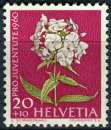 miniature SUISSE 1960 OBLITERE N° 670 fleurs