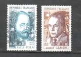 miniature France 1967 Y&T 1511 Émile Zola + 1514 Albert Camus oblitérés