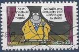 miniature FRANCE 2005 : yt  63 Oblitéré/Used # Entre nous ça colle - Le chat de Philippe Geluck