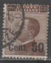 miniature Italie 1923 - Effigie 50 c. sur 40 c.