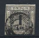 miniature Allemagne - Bade N°5 Obl (FU) 1853/58 - 