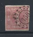 miniature Allemagne - Bayern  N°4 Obl (FU) 1849/50 - Type II (Cercle régulier)