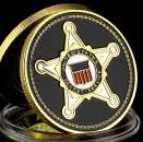 Médaille NEUVE plaquée Or - United-States Secret Service