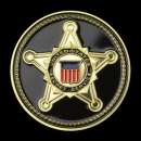 Médaille NEUVE plaquée Or - United-States Secret Service