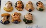 miniature MUPPET SHOW - MITERRAND - ROCARD - KRASUKI - CHIRAC - GISCARD - BARRE - SERIE - FEVES BRILLANTES