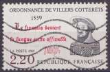 France 1989 Y&T 2609 oblitéré - Ordonnance de Villers Cotterêts 