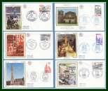 Lot de 66 FDC soie diff.1982 (cote + 250 €) 10 SCANS !