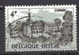 miniature BELGIQUE 1973 LE CHATEAU DE  CHIMAY OBLITERE