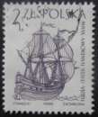 miniature POLOGNE N°1252 Bateau ancien oblitéré 