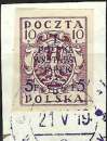 miniature Pologne - 1919 - Y & T n° 197 - O. (sur fragment)