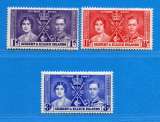 miniature REF109 -- GILBERT et ELLICE > n° 35-37 * > Couronnement George VI -- Neuf  * Dos Visible - MH *