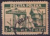 Pologne 1945 Y&T 446D oblitéré trace de charnière - Port de Gdansk 