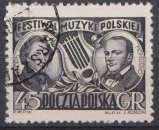 Pologne 1951 Y&T 623 oblitéré - Festival national de musique 