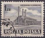 Pologne 1952 Y&T 670 oblitéré - Centrale d'énergie de Jaworzno 