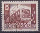 Pologne 1954 Y&T 740 oblitéré - Electrification des chemins de fer 