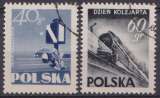 Pologne 1954 Y&T 763 et 764 oblitéré - Journée du cheminot 