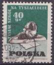 Pologne 1959 Y&T 995 oblitéré trace de charnière - Mille écoles nouvelles 