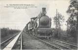 miniature CHEMINS de FER Français: Passage d'un train sur les bacs servant à fournir l'eau aux rapides en marc